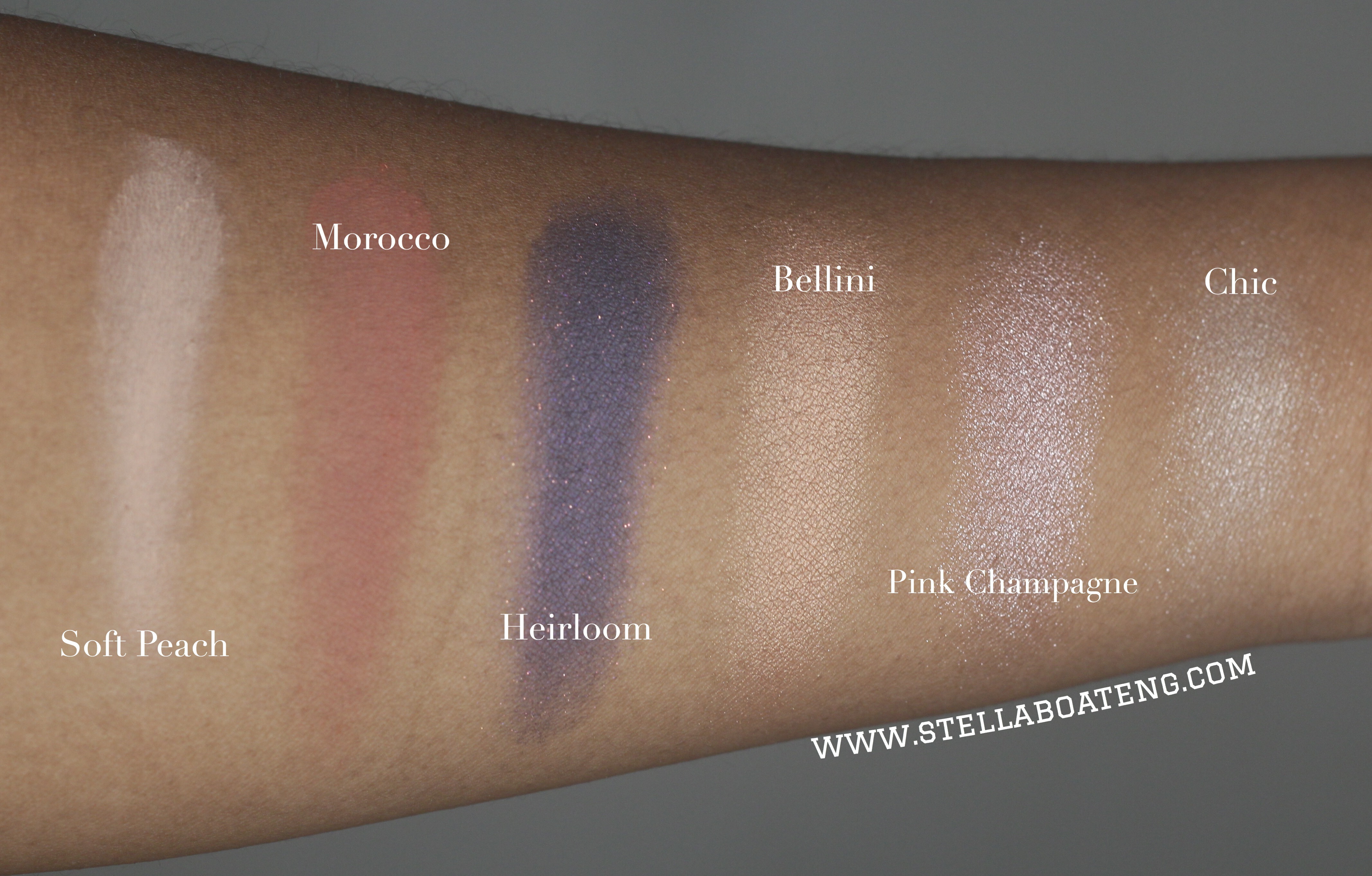 ABH Shadow Couture Swatches 1